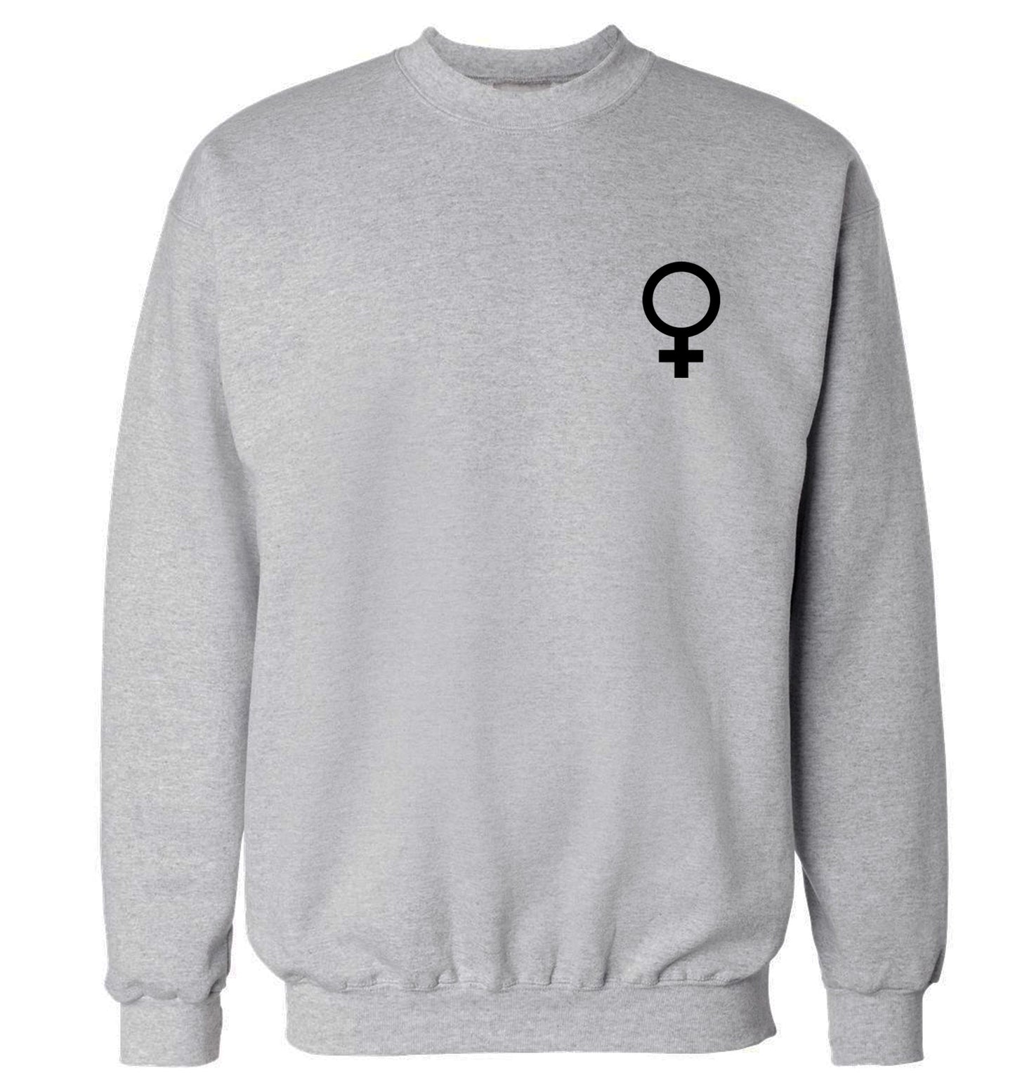 Female pocket symbol Adult's unisex grey Sweater 2XL