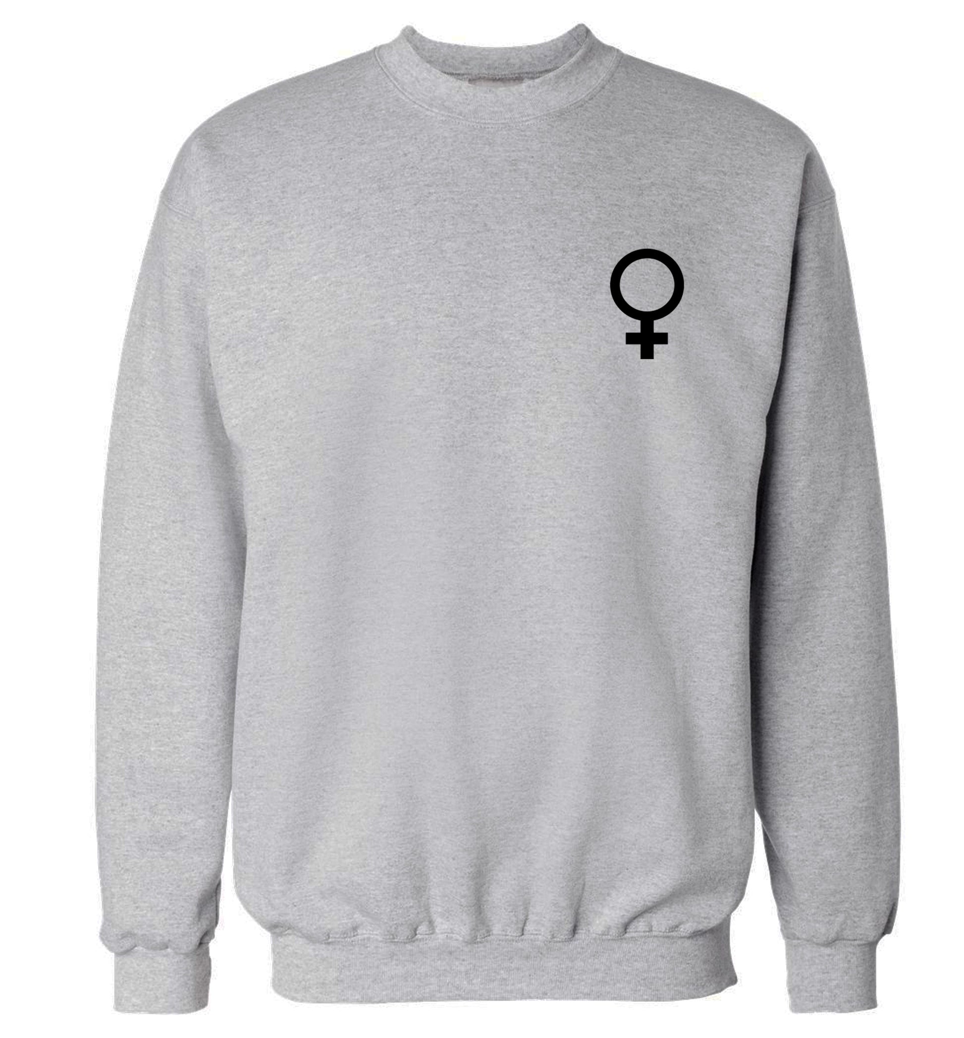 Female pocket symbol Adult's unisex grey Sweater 2XL