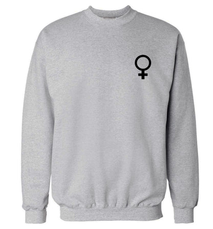 Female pocket symbol Adult's unisex grey Sweater 2XL