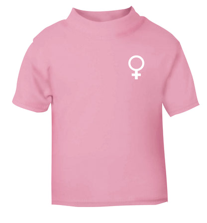 Female pocket symbol light pink Baby Toddler Tshirt 2 Years