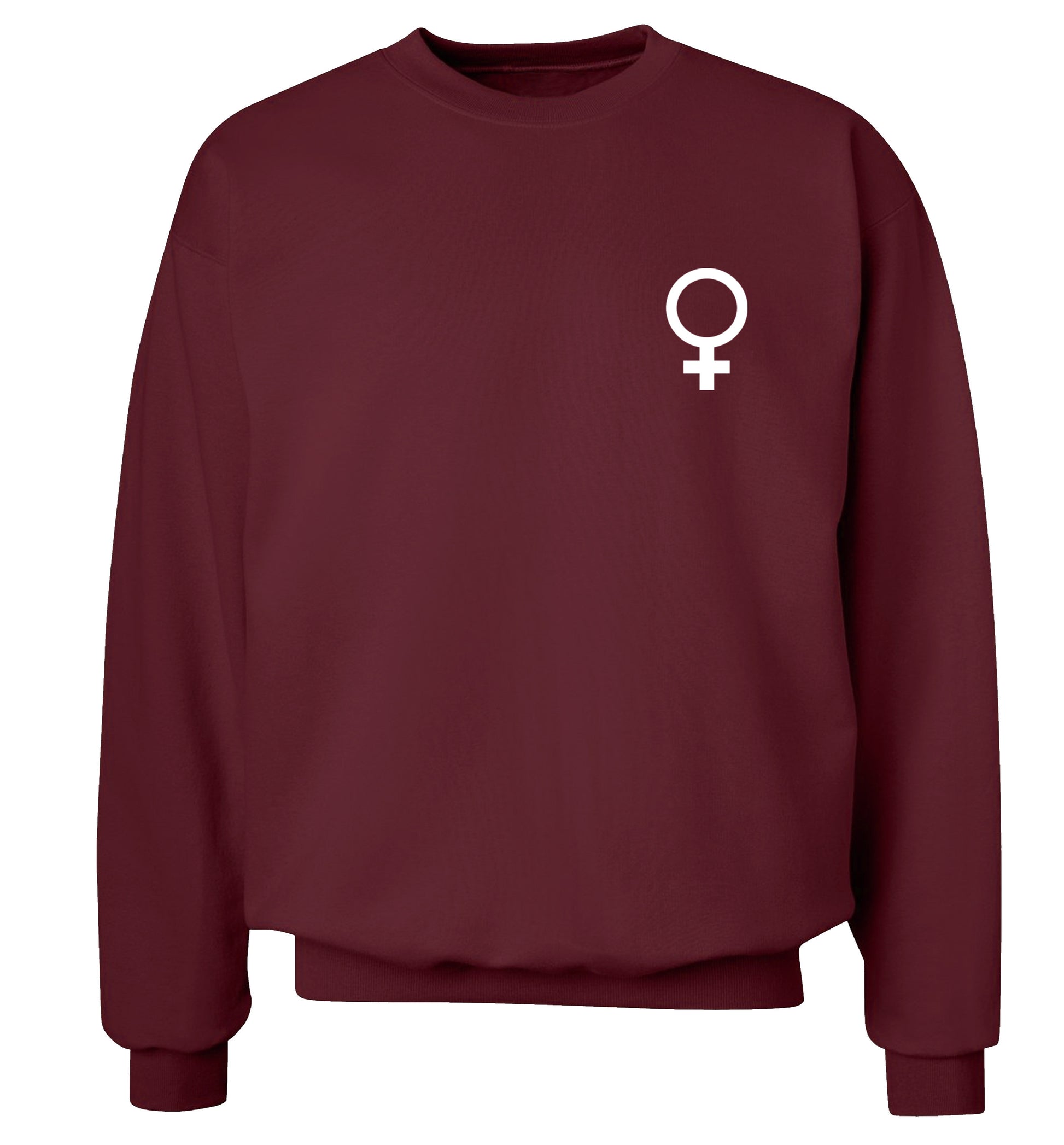 Female pocket symbol Adult's unisex maroon Sweater 2XL