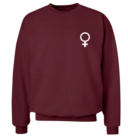 Female pocket symbol Adult's unisex maroon Sweater 2XL