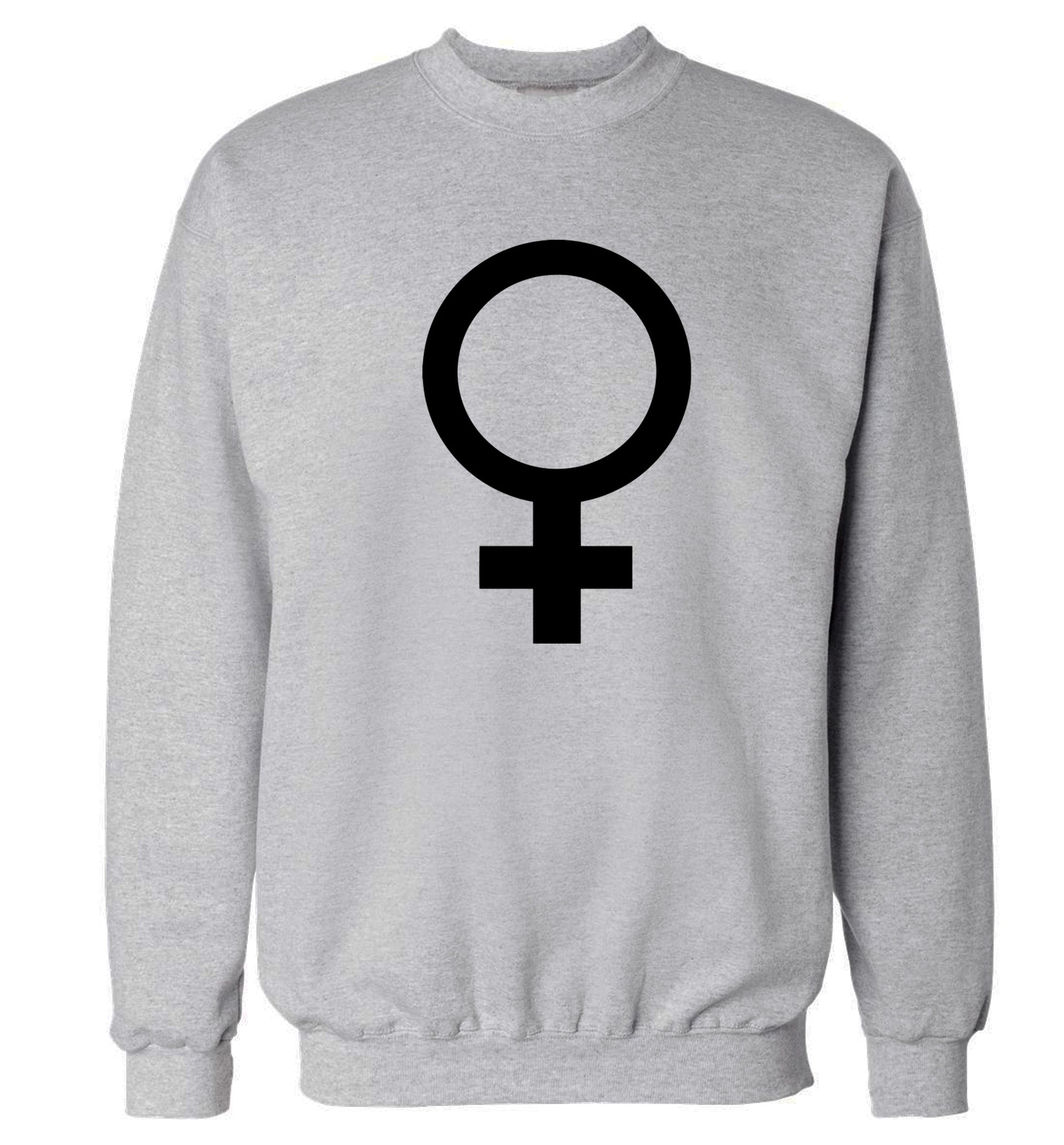 Female symbol large Adult's unisex grey Sweater 2XL
