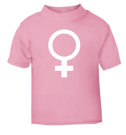 Female symbol large light pink Baby Toddler Tshirt 2 Years