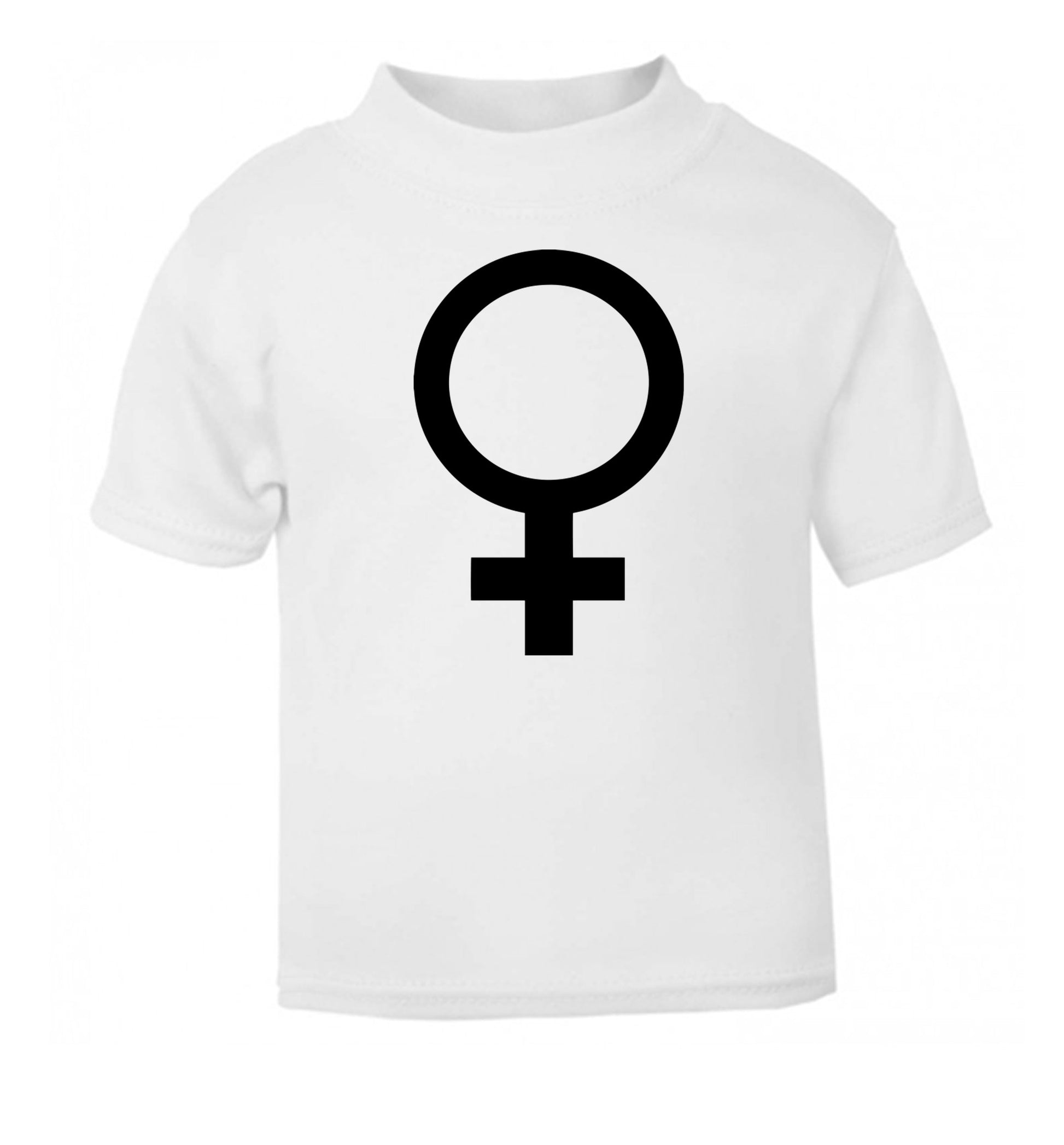 Female symbol large white Baby Toddler Tshirt 2 Years