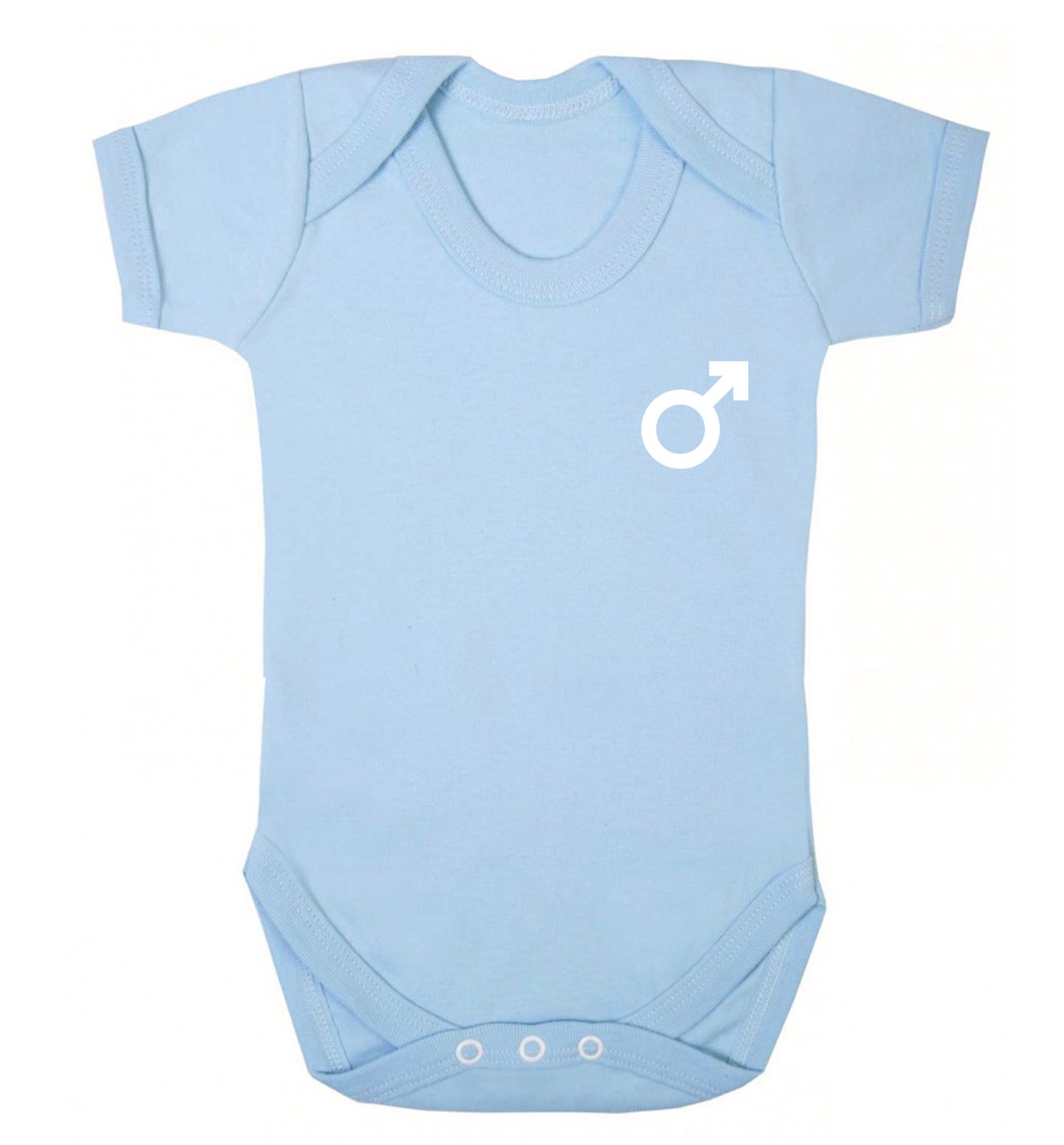 Male symbol pocket Baby Vest pale blue 18-24 months