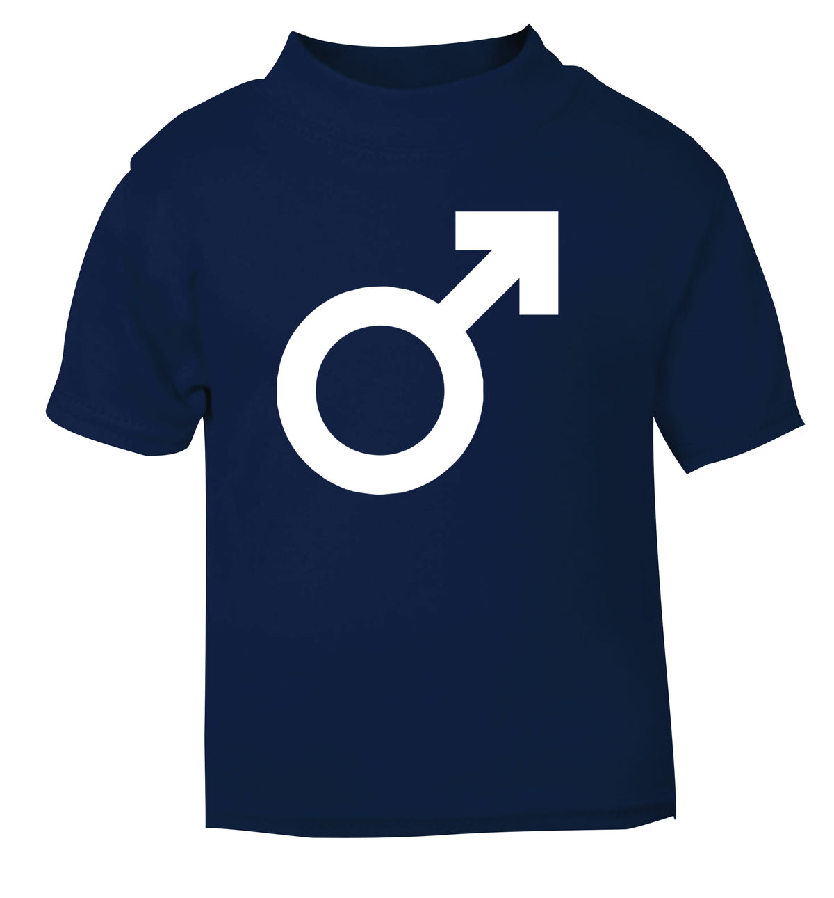 Male symbol large navy Baby Toddler Tshirt 2 Years