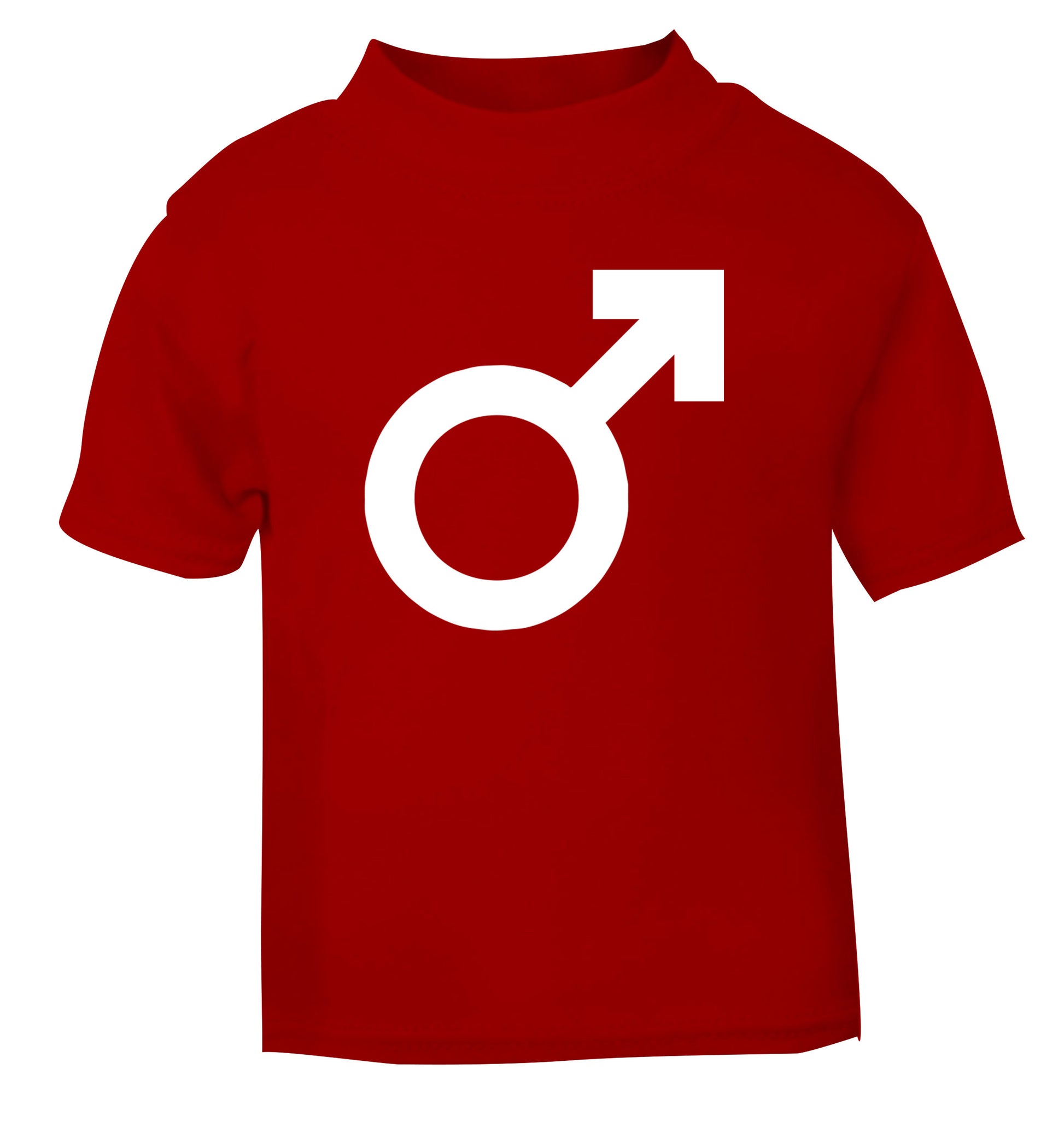 Male symbol large red Baby Toddler Tshirt 2 Years