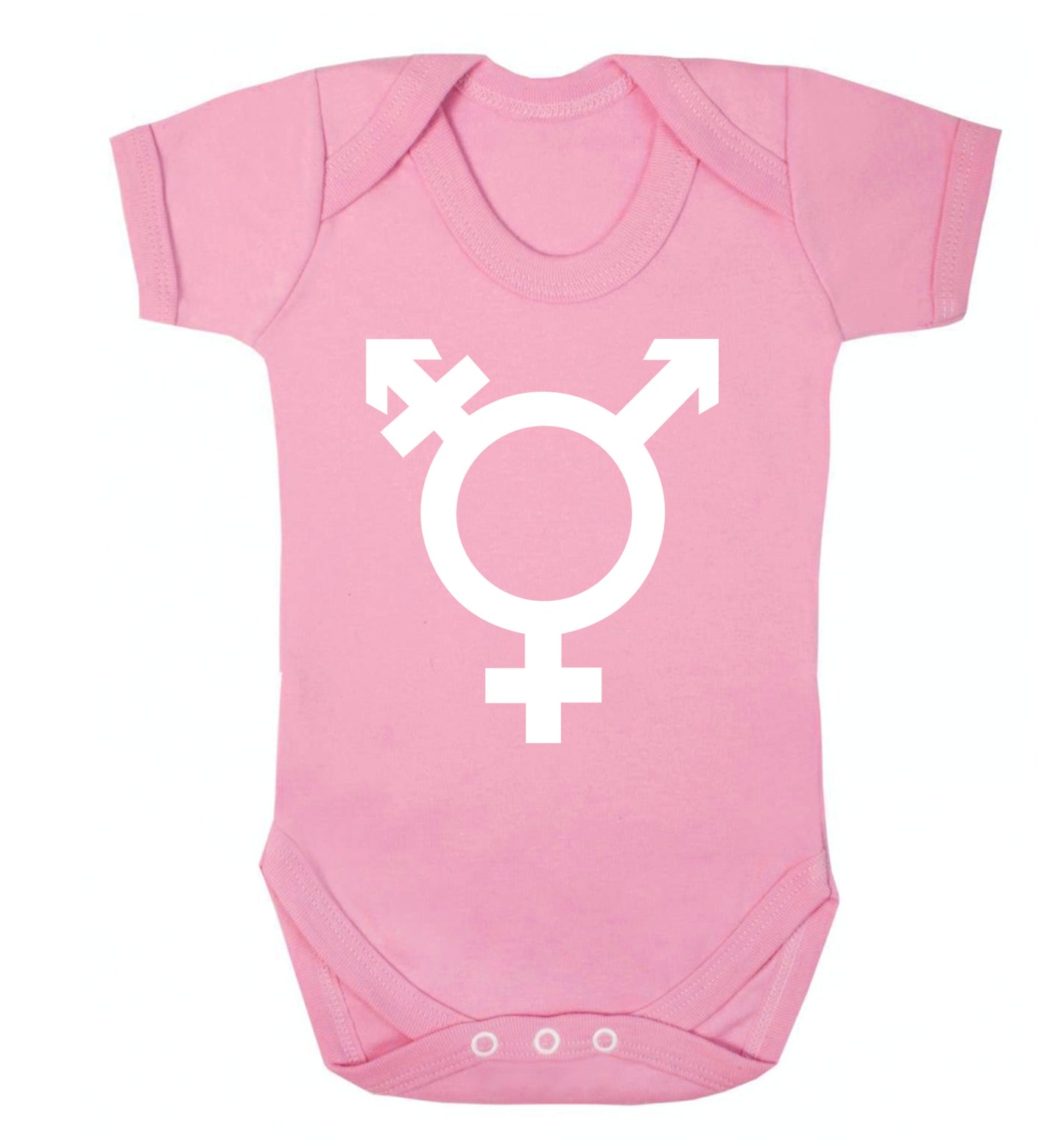 Gender neutral symbol large Baby Vest pale pink 18-24 months