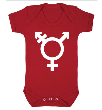 Gender neutral symbol large Baby Vest red 18-24 months