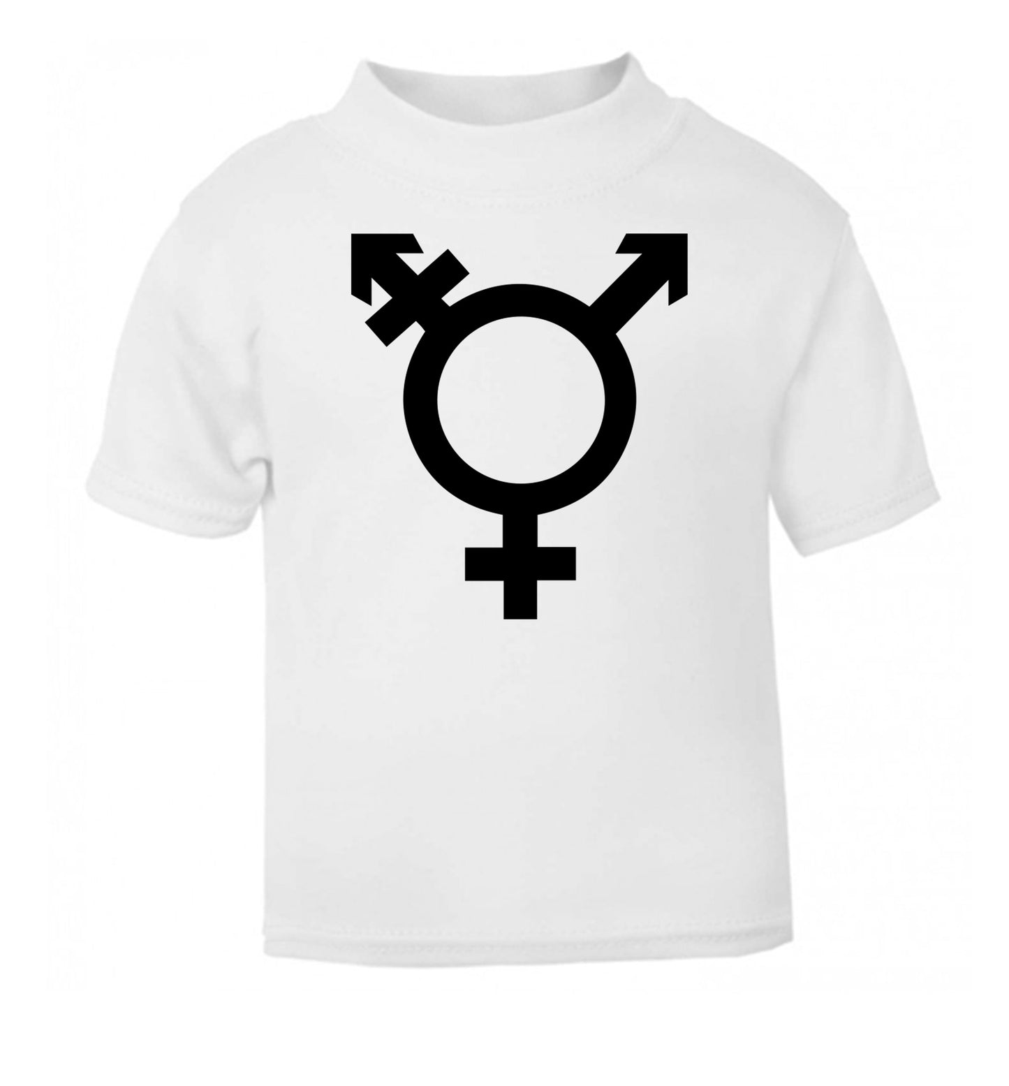 Gender neutral symbol large white Baby Toddler Tshirt 2 Years