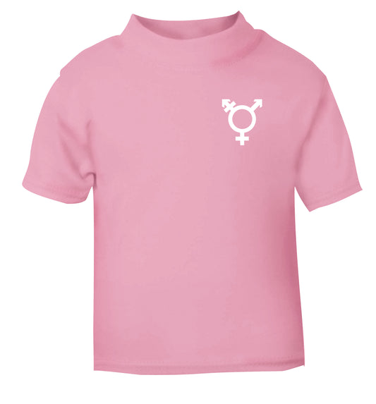 Trans gender symbol pocket light pink Baby Toddler Tshirt 2 Years