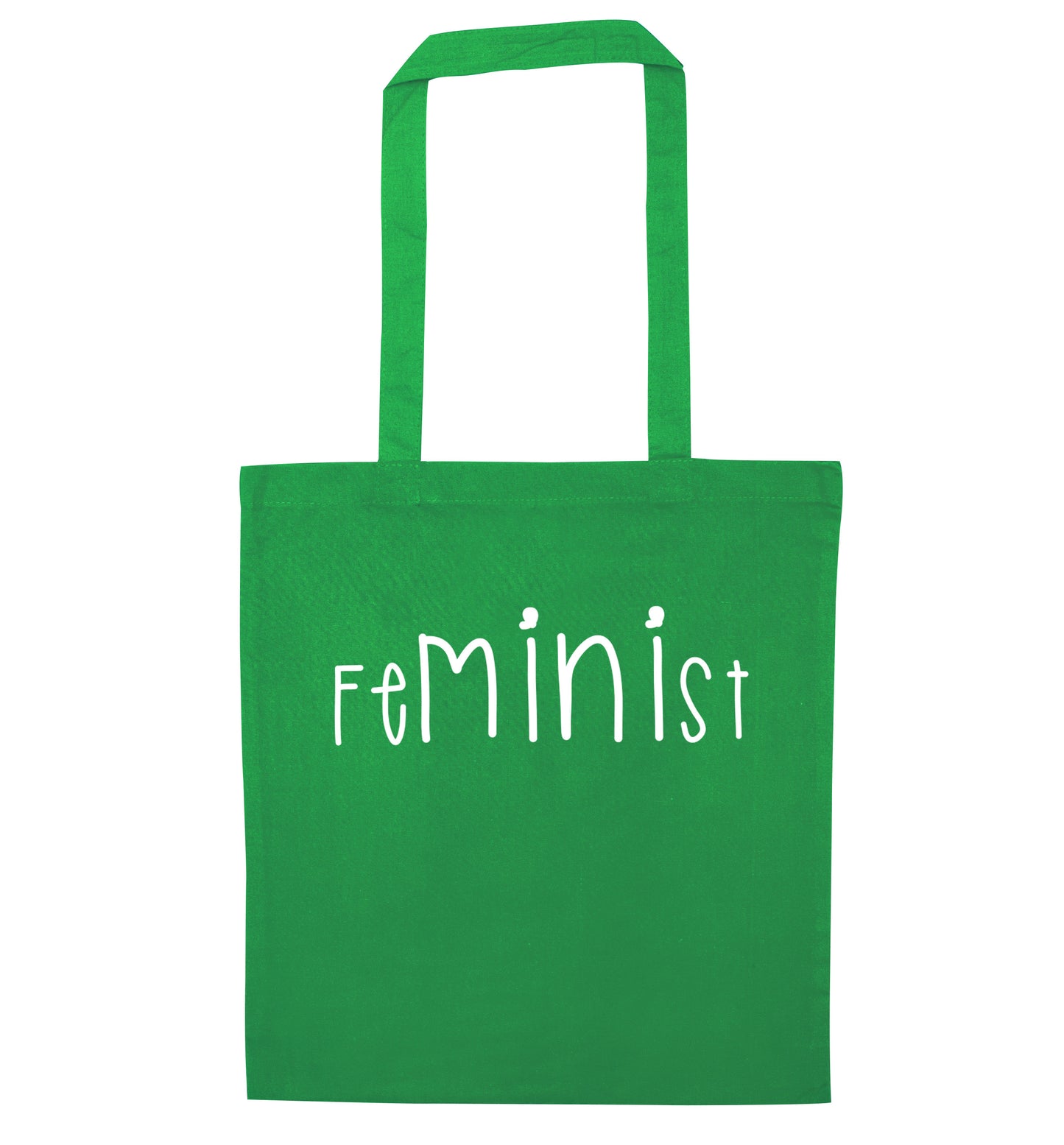 FeMINIst green tote bag