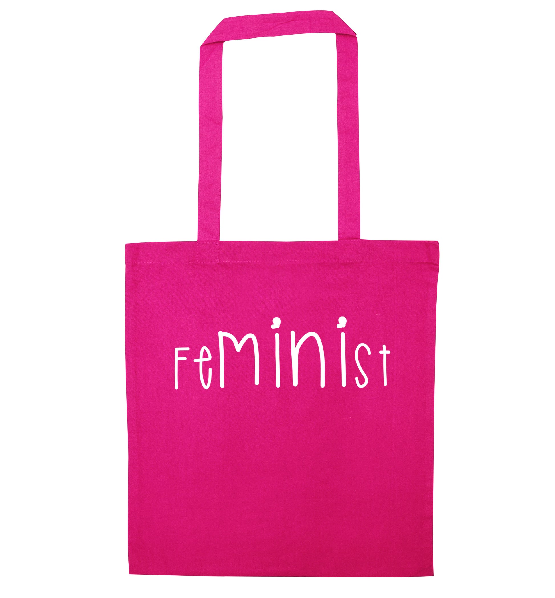 FeMINIst pink tote bag
