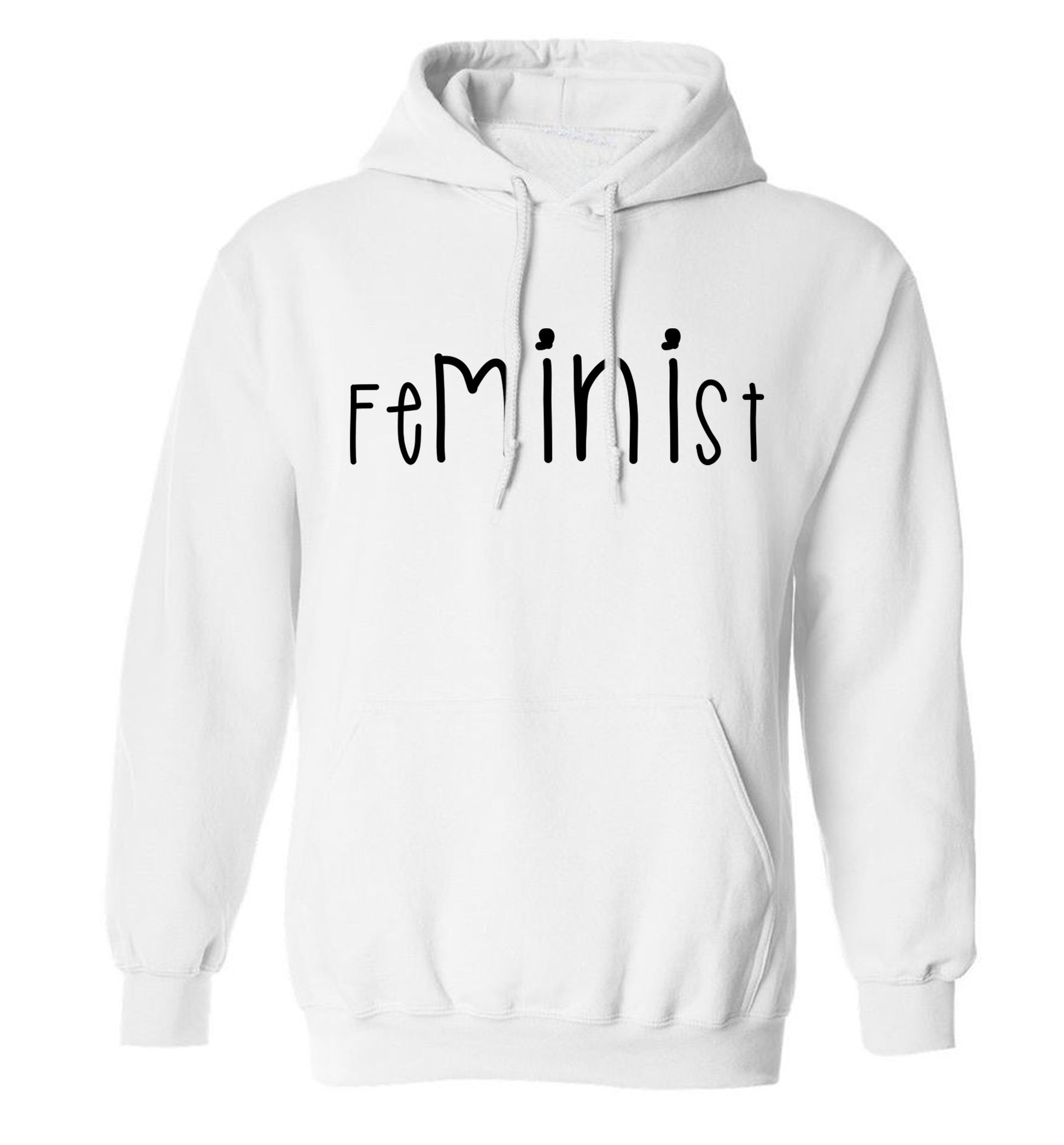 FeMINIst adults unisex white hoodie 2XL