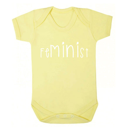 FeMINIst Baby Vest pale yellow 18-24 months