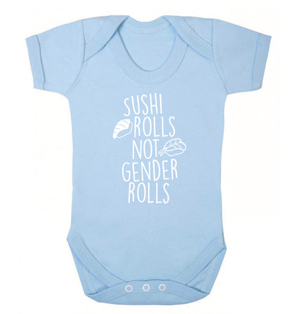 Sushi rolls not gender rolls Baby Vest pale blue 18-24 months