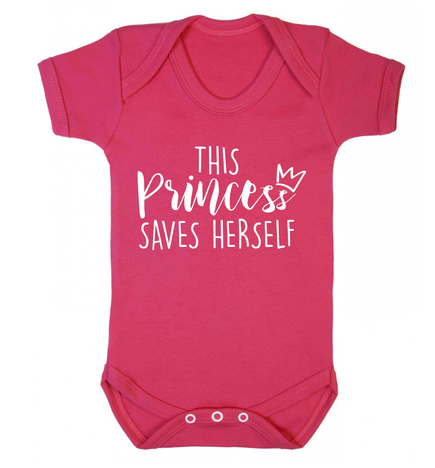 This princess saves herself Baby Vest dark pink 18-24 months