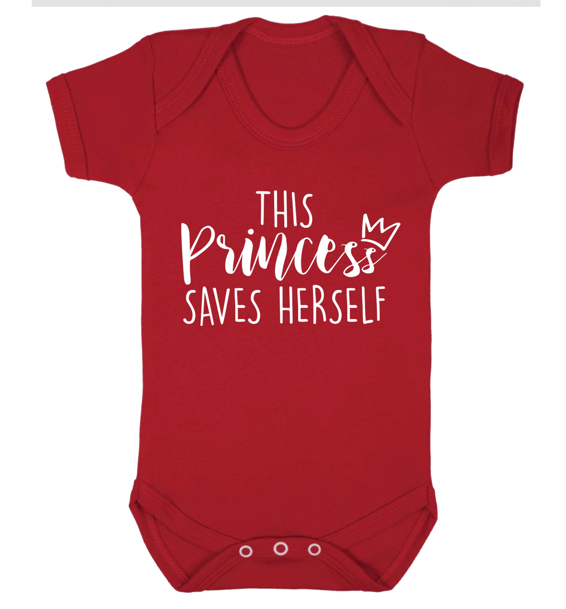 This princess saves herself Baby Vest red 18-24 months