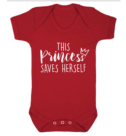 This princess saves herself Baby Vest red 18-24 months