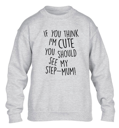If you think I'm cute you should see my step-mum children's grey sweater 12-13 Years
