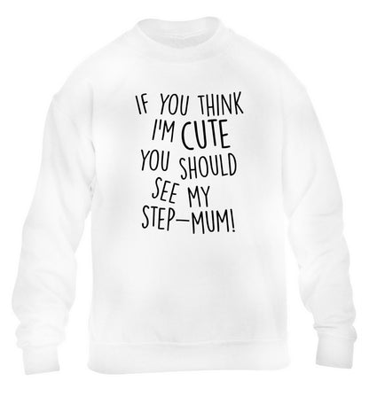 If you think I'm cute you should see my step-mum children's white sweater 12-13 Years