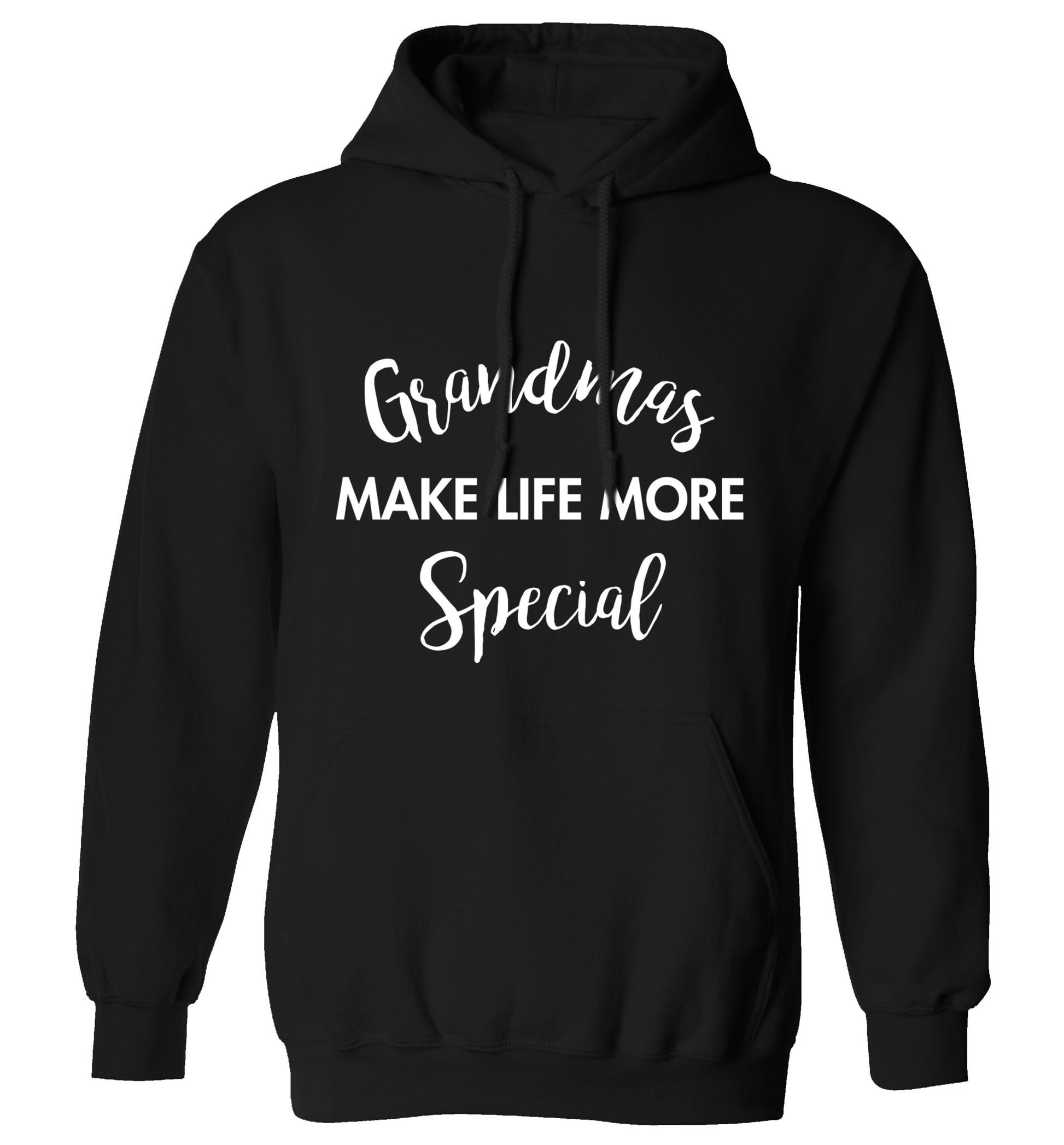 Grandmas make life more special adults unisex black hoodie 2XL