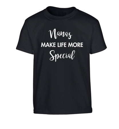 Nanas make life more special Children's black Tshirt 12-14 Years