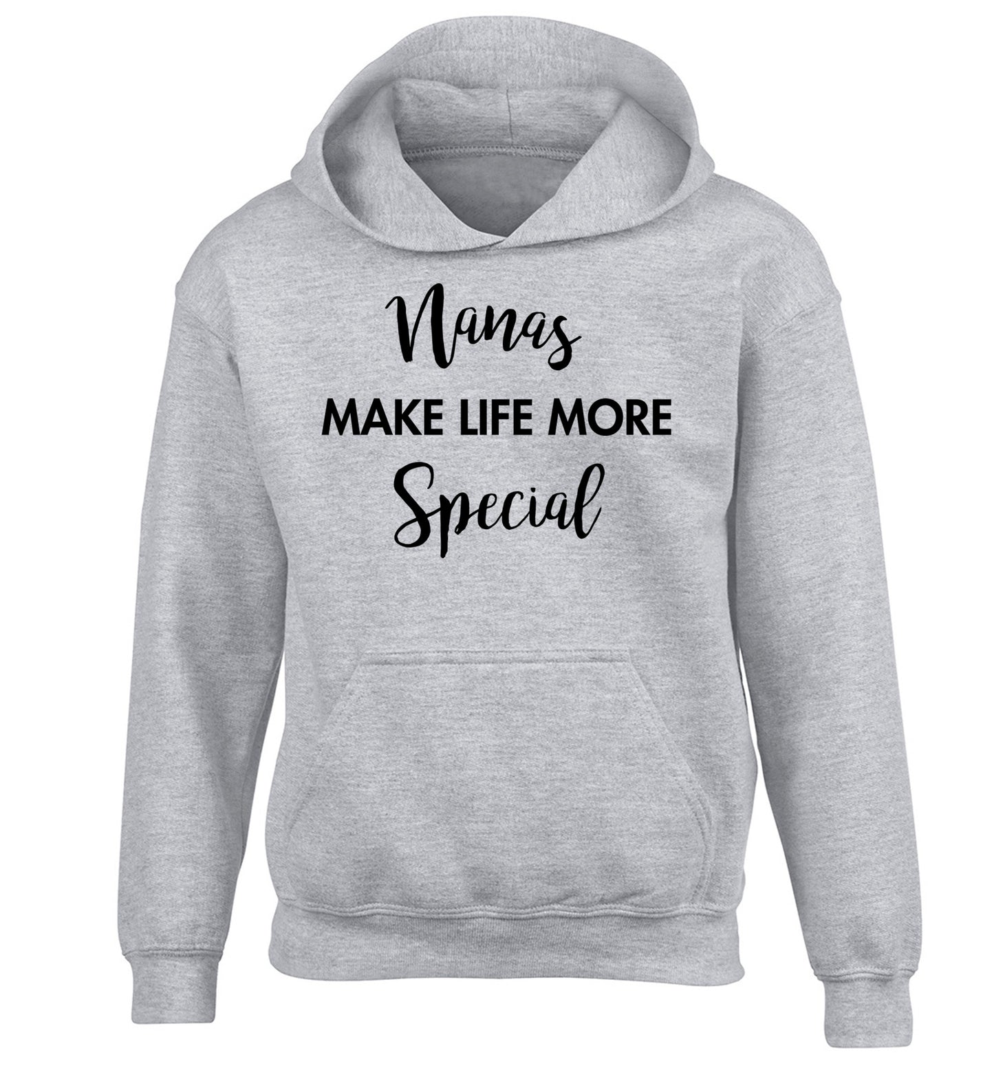Nanas make life more special children's grey hoodie 12-14 Years