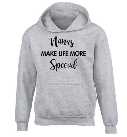 Nanas make life more special children's grey hoodie 12-14 Years