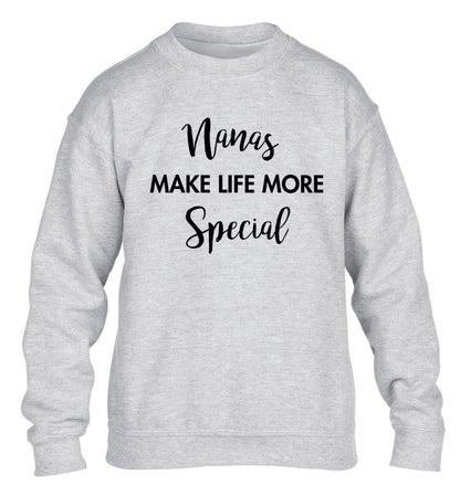 Nanas make life more special children's grey sweater 12-14 Years