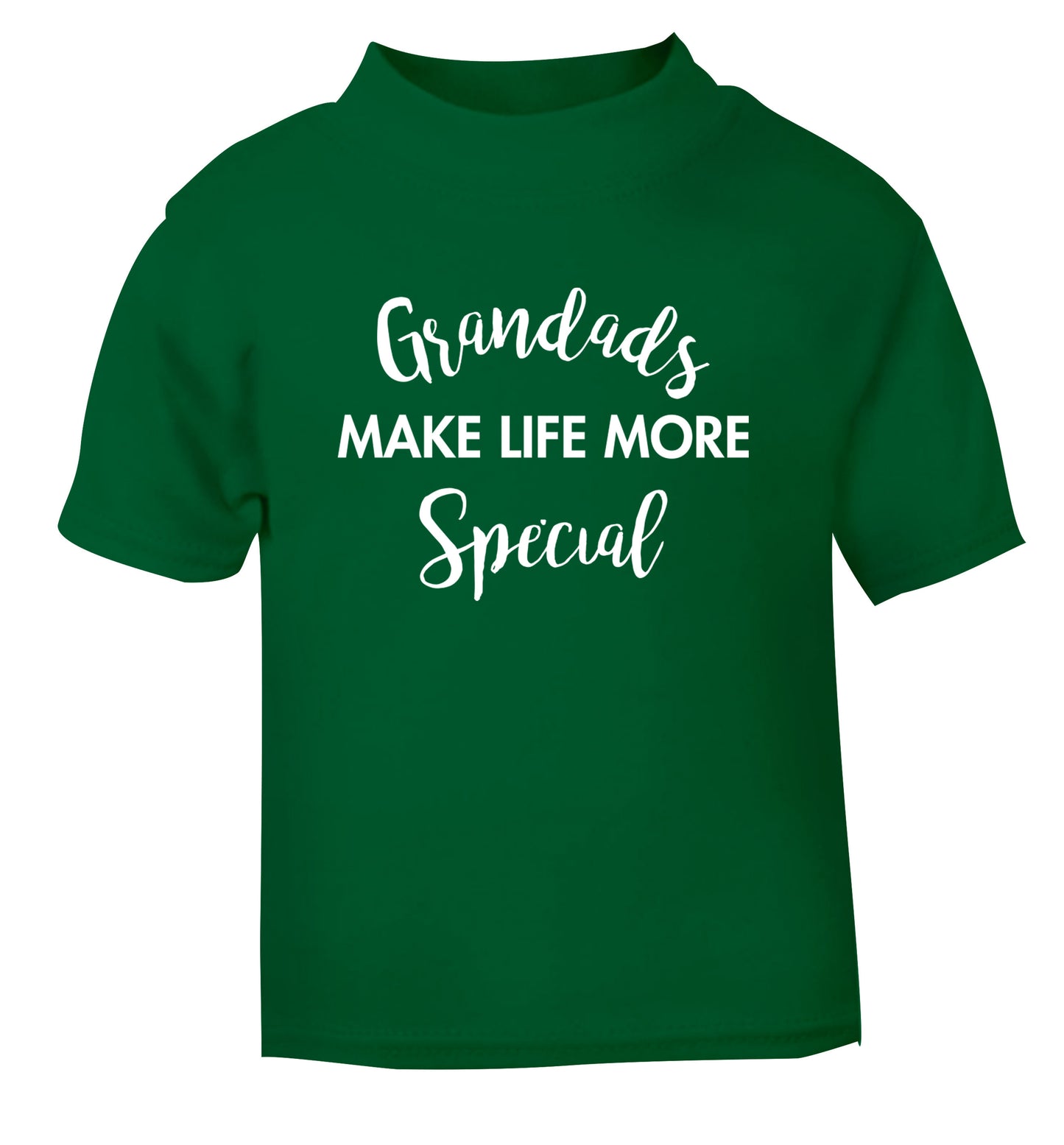 Grandads make life more special green Baby Toddler Tshirt 2 Years