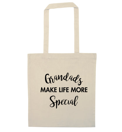 Grandads make life more special natural tote bag