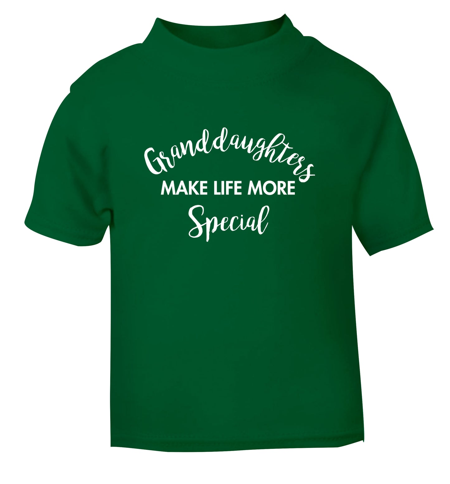Granddaughters make life more special green Baby Toddler Tshirt 2 Years