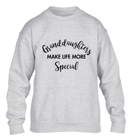 Granddaughters make life more special children's grey sweater 12-14 Years