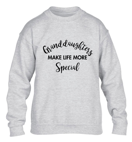 Granddaughters make life more special children's grey sweater 12-14 Years