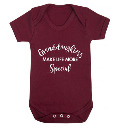 Granddaughters make life more special Baby Vest maroon 18-24 months
