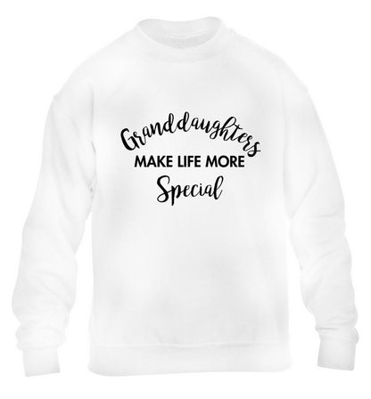 Granddaughters make life more special children's white sweater 12-14 Years