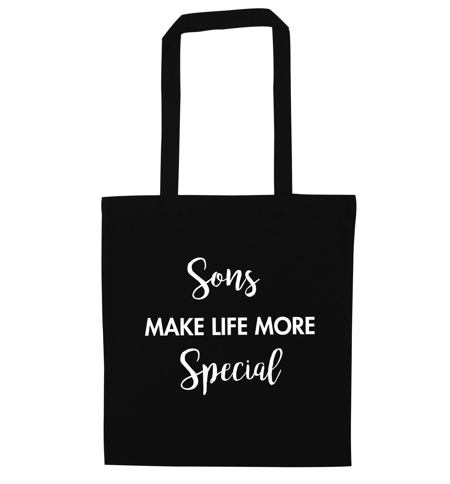 Daughters make life more special black tote bag