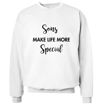 Sons make life more special Adult's unisex white Sweater 2XL
