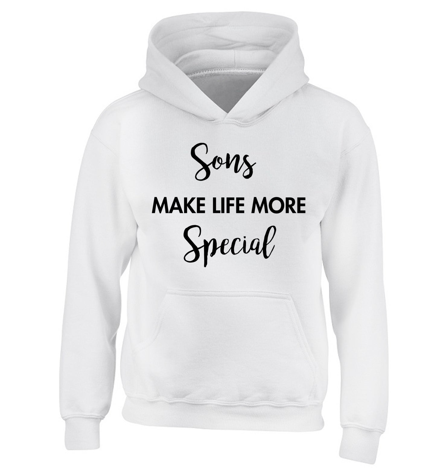 Daughters make life more special children's white hoodie 12-14 Years