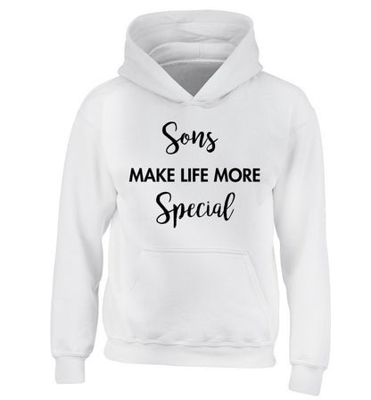 Daughters make life more special children's white hoodie 12-14 Years