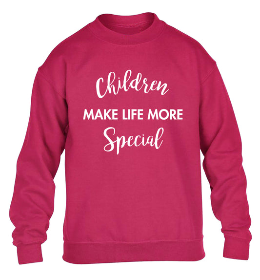 Children make life more special children's pink sweater 12-14 Years