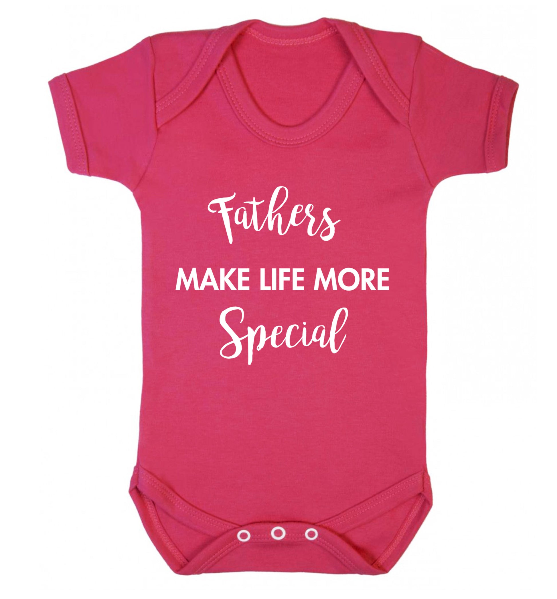 Fathers make life more special Baby Vest dark pink 18-24 months