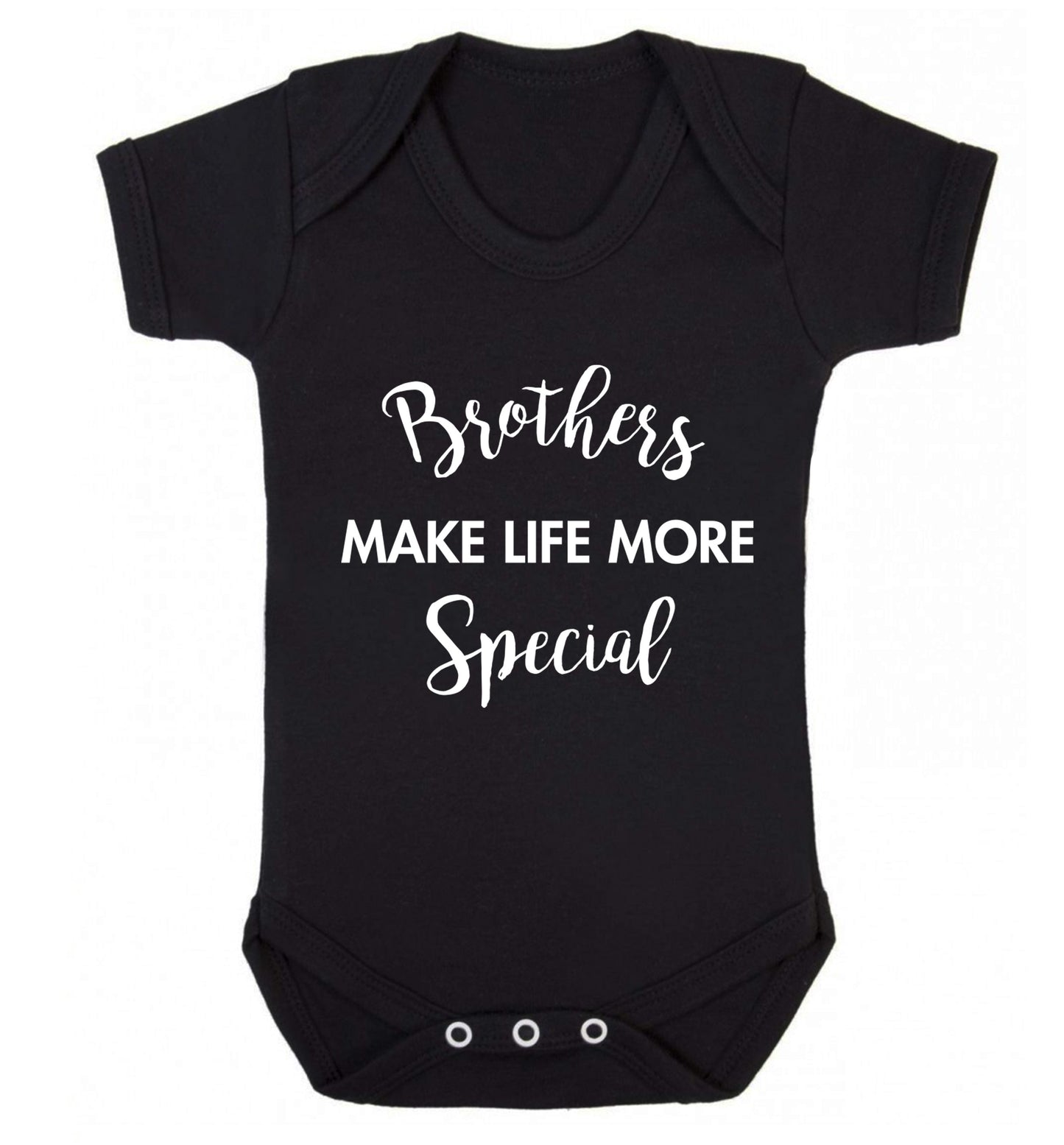 Brothers make life more special Baby Vest black 18-24 months