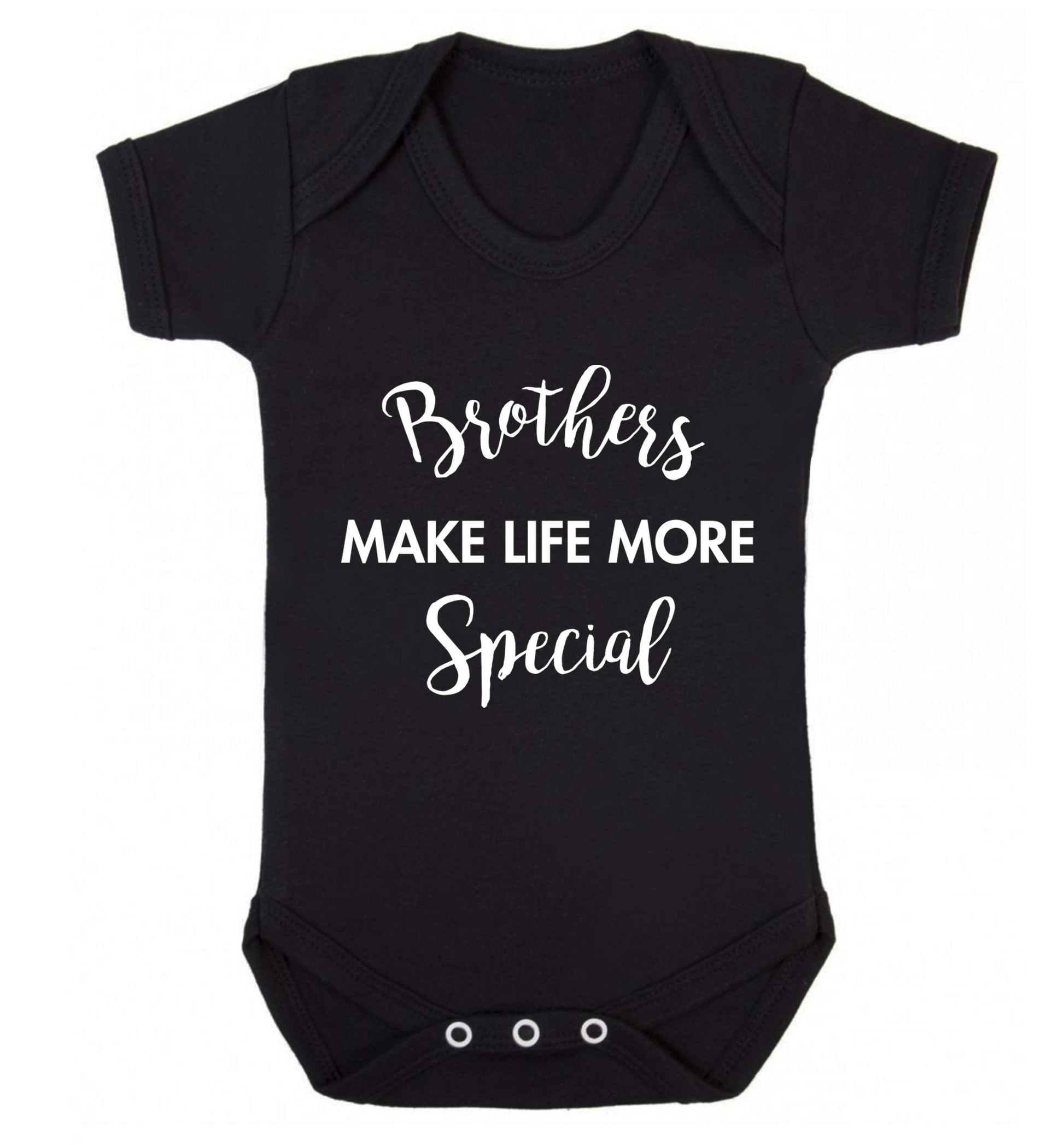 Brothers make life more special Baby Vest black 18-24 months