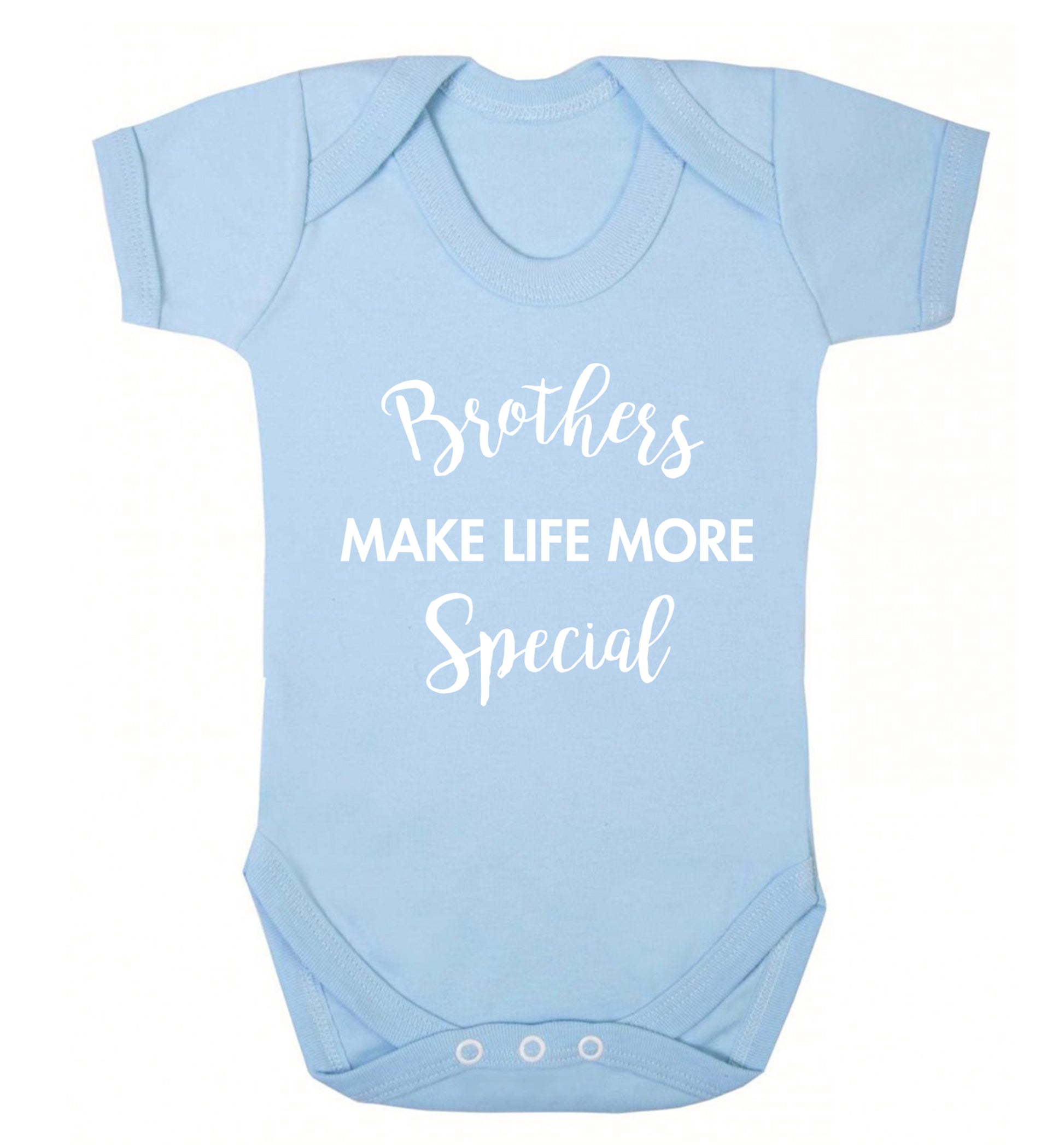 Brothers make life more special Baby Vest pale blue 18-24 months