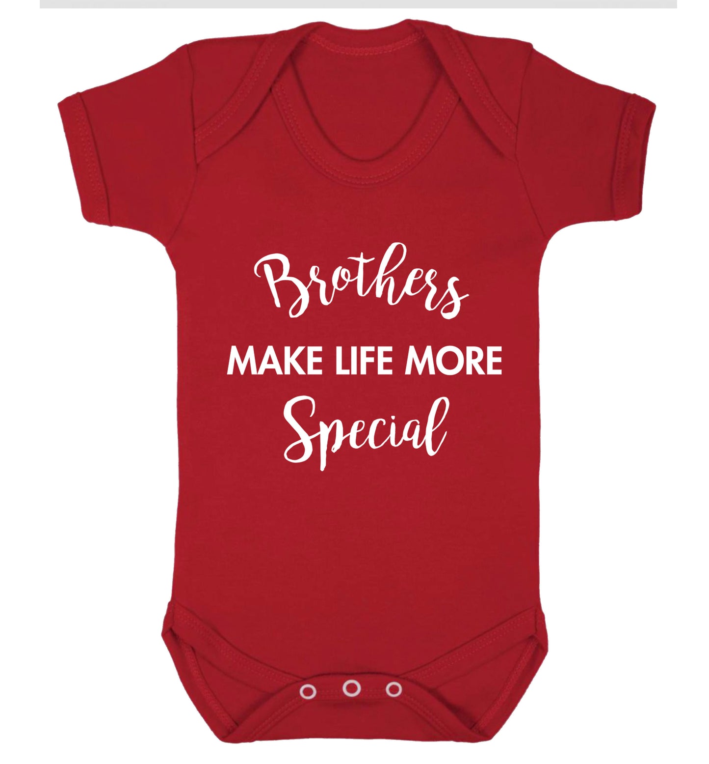 Brothers make life more special Baby Vest red 18-24 months