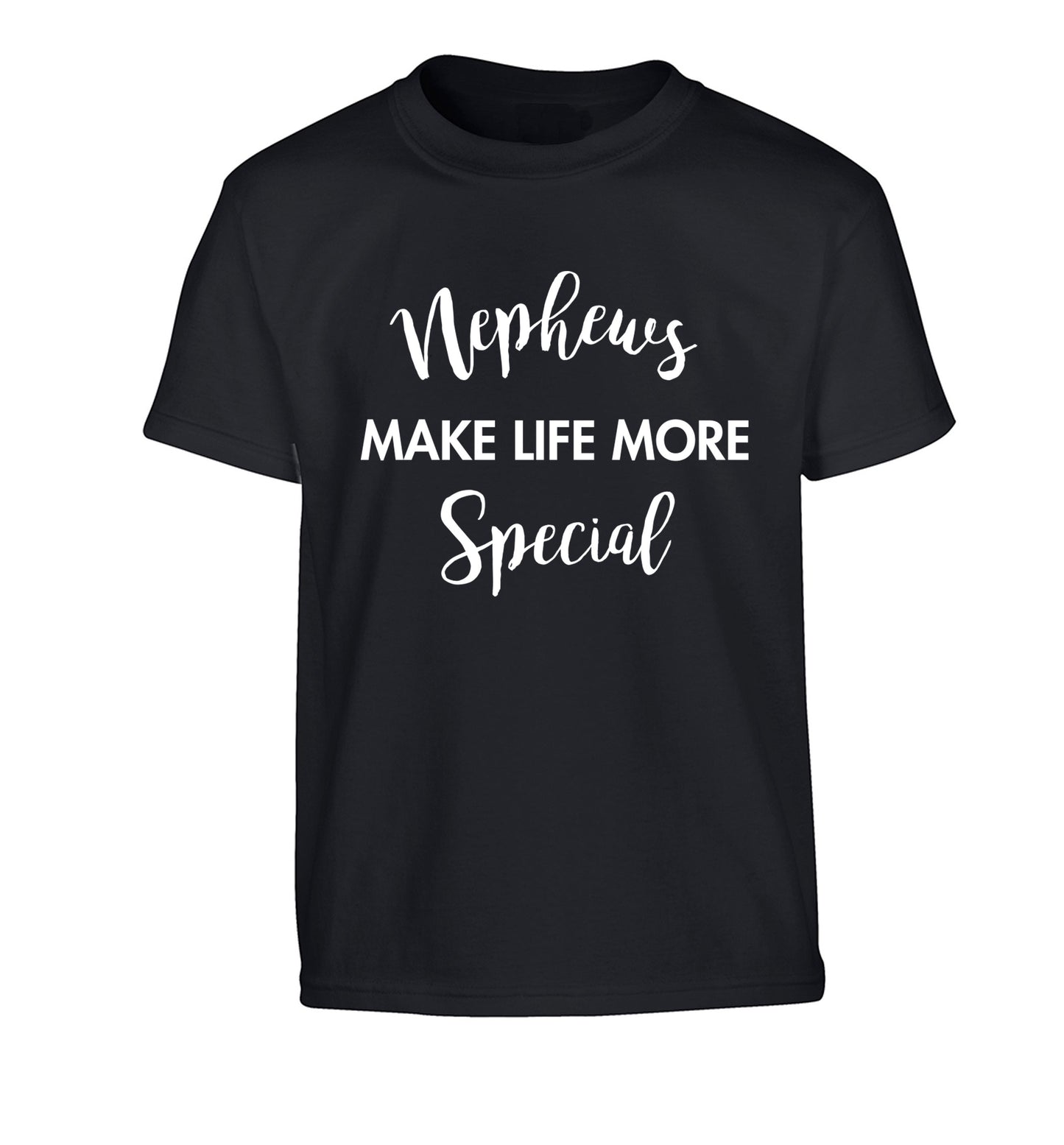 Nephews make life more special Children's black Tshirt 12-14 Years