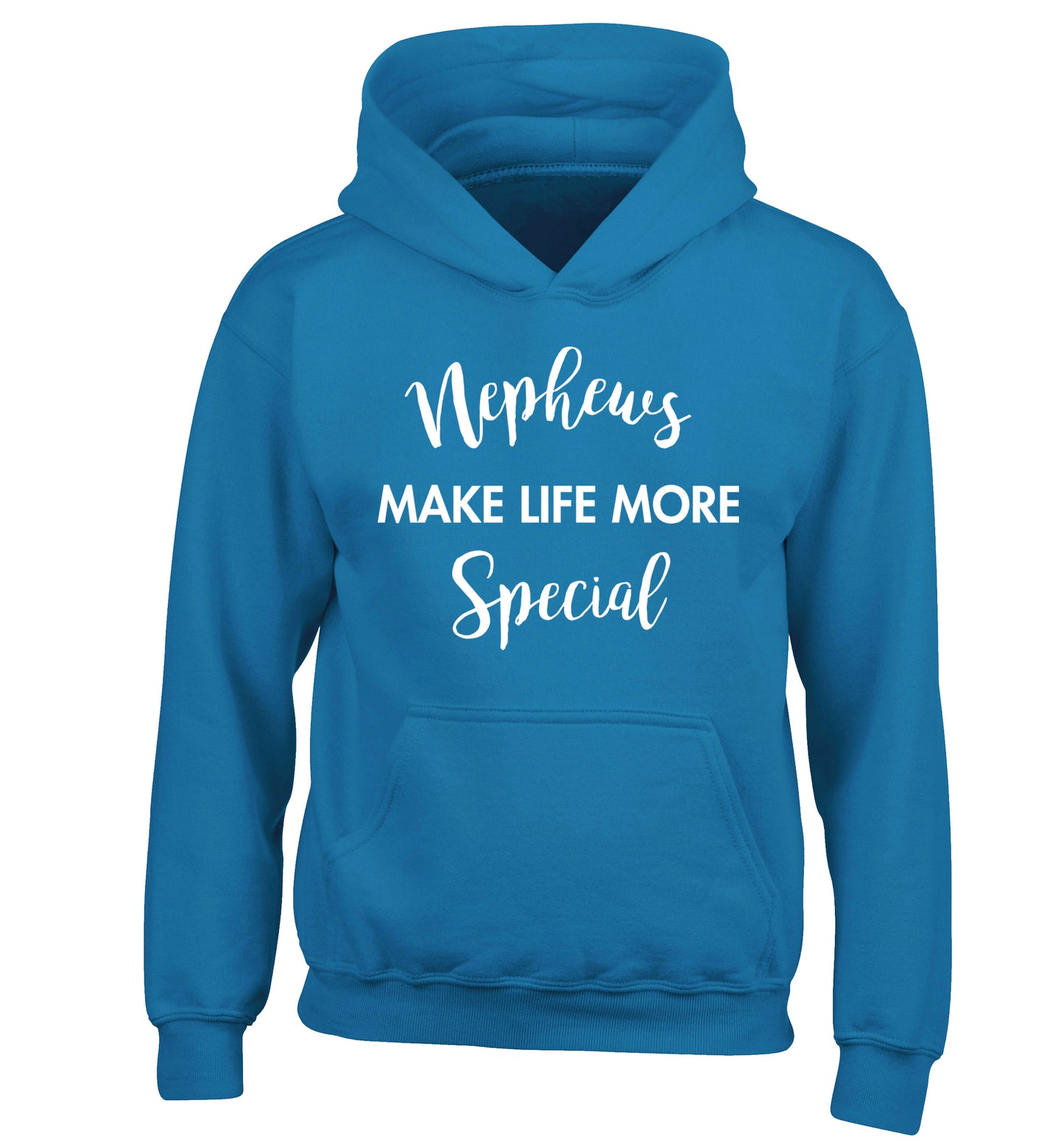 Nephews make life more special children's blue hoodie 12-14 Years